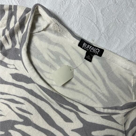 NWT Buffalo David Bitton Animal Print Long Sleeve Top Size XL - Picture 5 of 7
